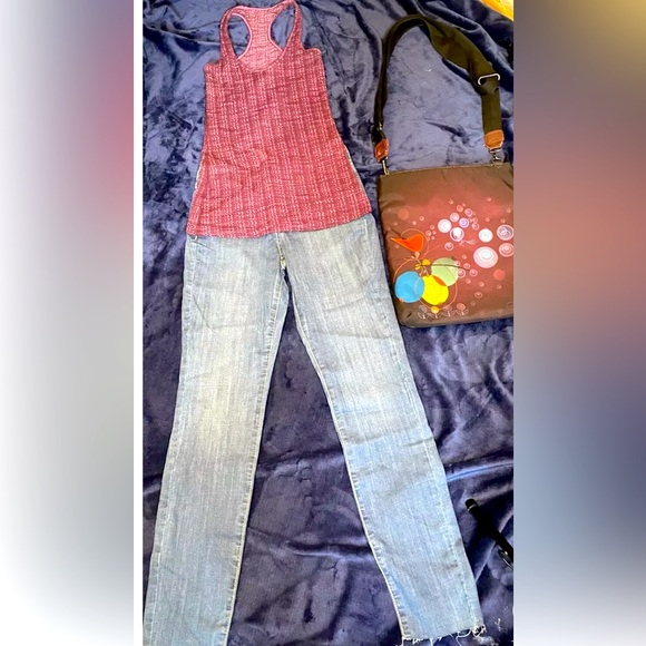 Lululemon Align Racerback no size tag ,sz0universal Jeans&purse(70sup) - Picture 1 of 12